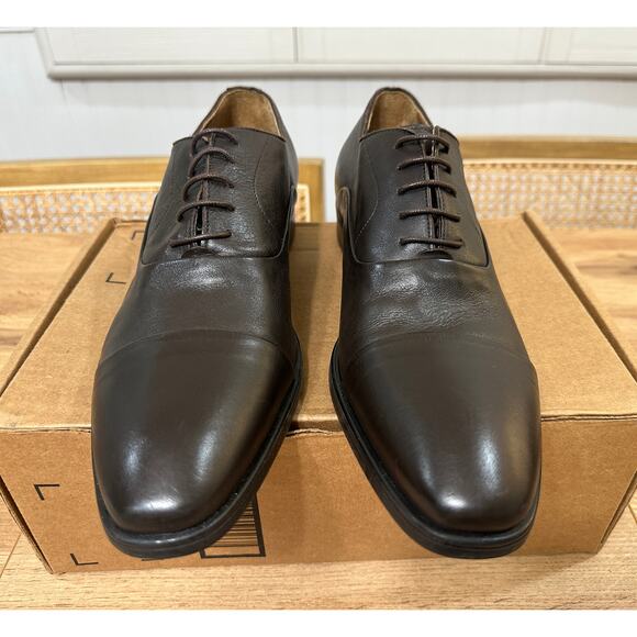Bruno Magli Locascio Cap-Toe Oxford Dress Shoe Dark Brown Leather Size 11 NWOT - Picture 6 of 14
